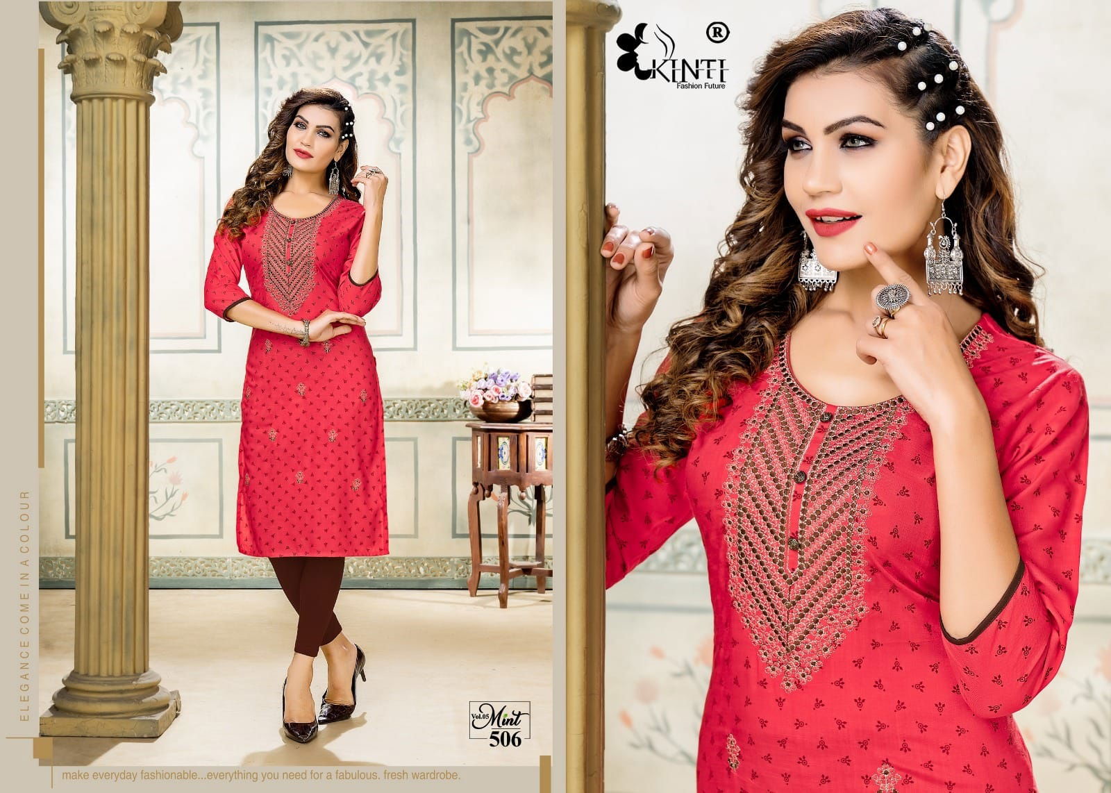 Mint Vol 5 By Kinti Embroidery Kurtis Catalog